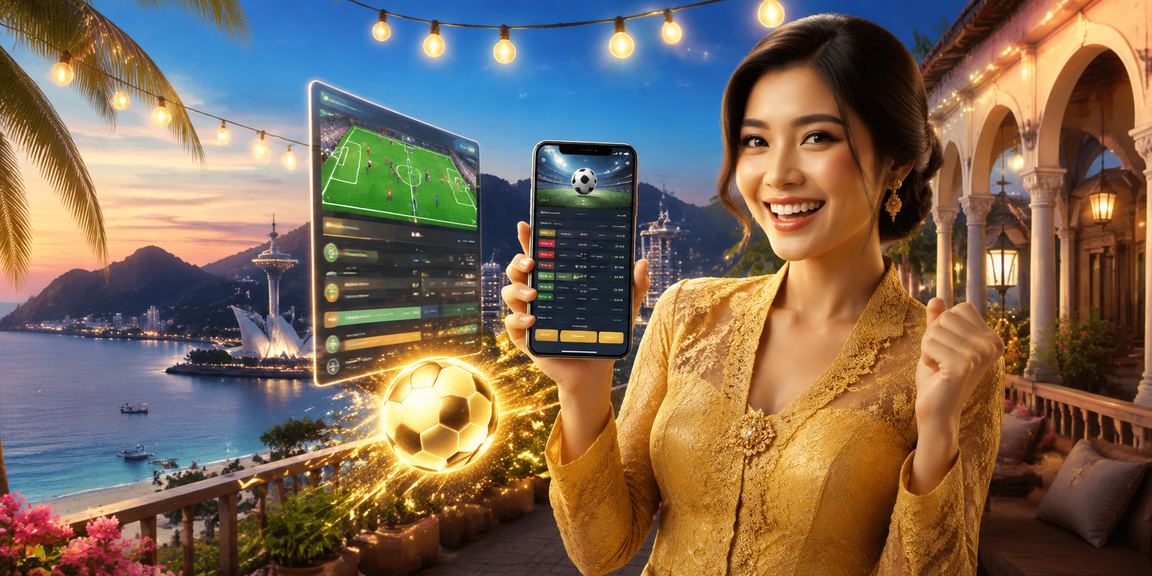 Pengguna mengakses aplikasi kasino ntv7 di Langkawi dengan pakaian kebaya